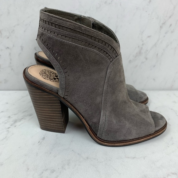 Vince Camuto Shoes - Vince Camuto Kodak Heeled Peep Toe Suede Bootie